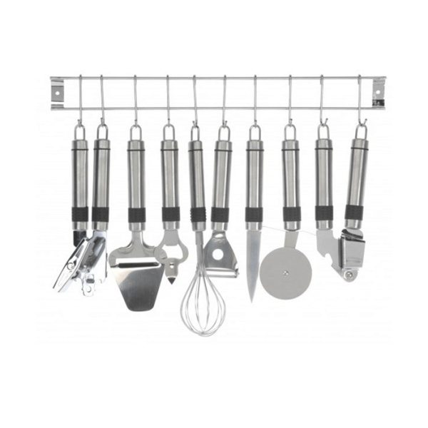 Ustensiles De Cuisine Avec Barre Murale - Set De 8 Pièces