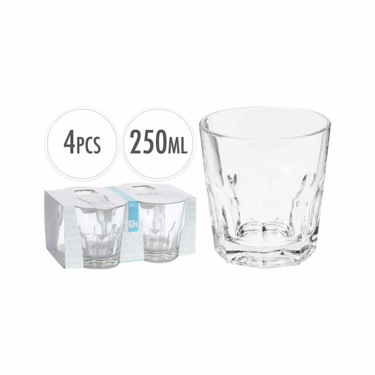 SET DE 4 VERRES À JUS 250 ML - CUISINE - Mr Bricolage : Outillage, Jardinage, Animalerie, Electricité