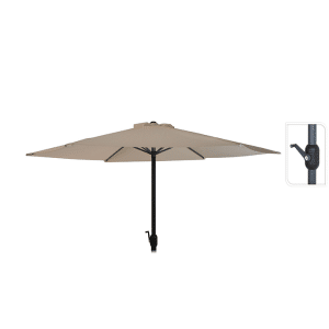 Parasol 3M Taupe Canne En Aluminium