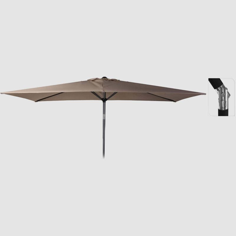 937235.jpg PARASOL TAUPE EN POLYSTER PARASOL ET TONNELLE Mr Bricolage : Outillage, Jardinage, Animalerie, Electricité