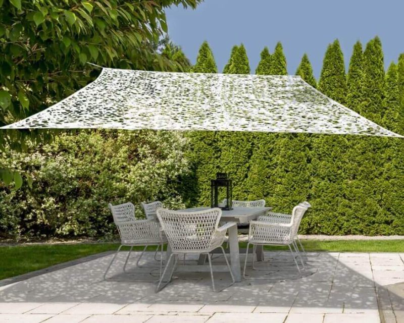 TOILE D’OMBRAGE CAMOUFLAGE BLANC  PARASOL ET TONNELLE  Mr Bricolage : Outillage, Jardinage, Animalerie, Electricité