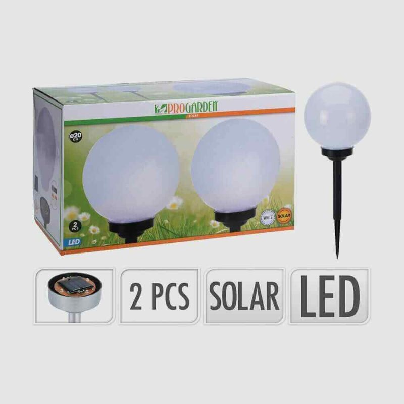 BOULE LAMPE SOLAIRE A LED  LUMINAIRE JARDIN  Mr Bricolage : Outillage, Jardinage, Animalerie, Electricité
