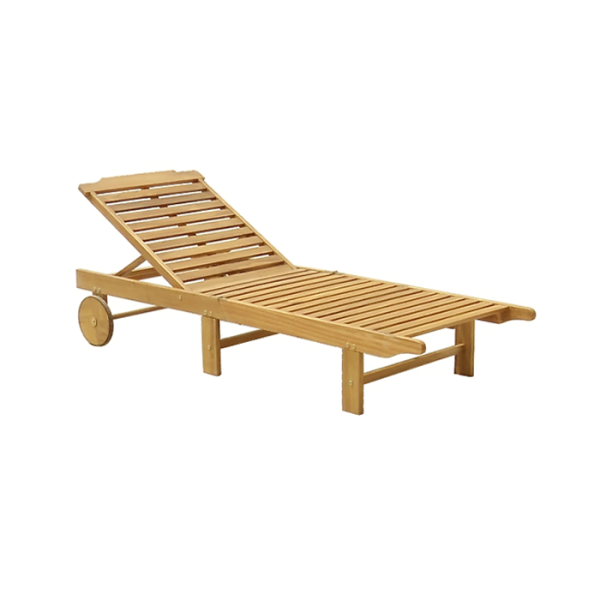 Bain de soleil bois Acacia 193x71x30 cm