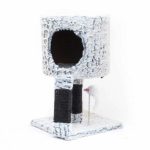 LIT ET GRIFFOIRE POUR CHAT GRIS CLAIR 50 CM - CHAT - Mr Bricolage : Outillage, Jardinage, Animalerie, Electricité