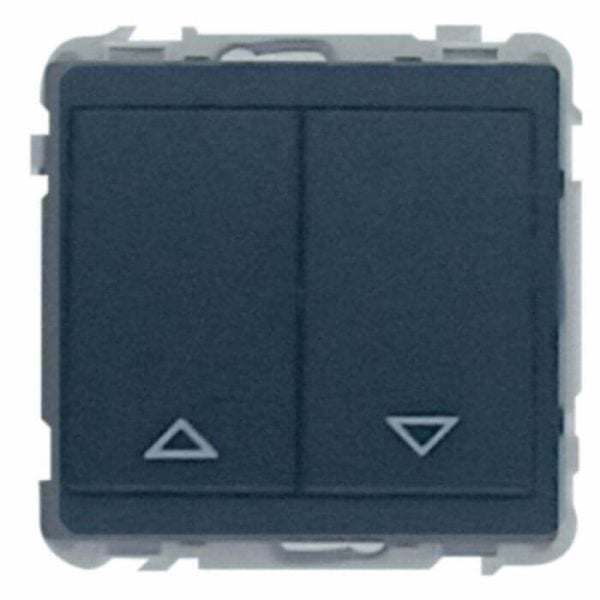 KIT POUSSOIR INVERSEUR ANTHRACITE JADE - INTERRUPTEUR ET PRISE - Mr Bricolage : Outillage, Jardinage, Animalerie, Electricité