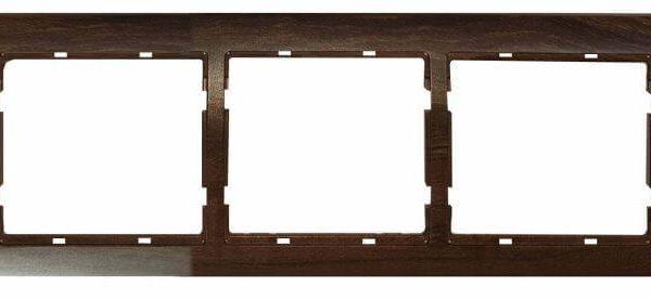 PLAQUE TRIPLE HORIZONTALE CHENE FONCE JADE - INTERRUPTEUR ET PRISE - Mr Bricolage : Outillage, Jardinage, Animalerie, Electricité