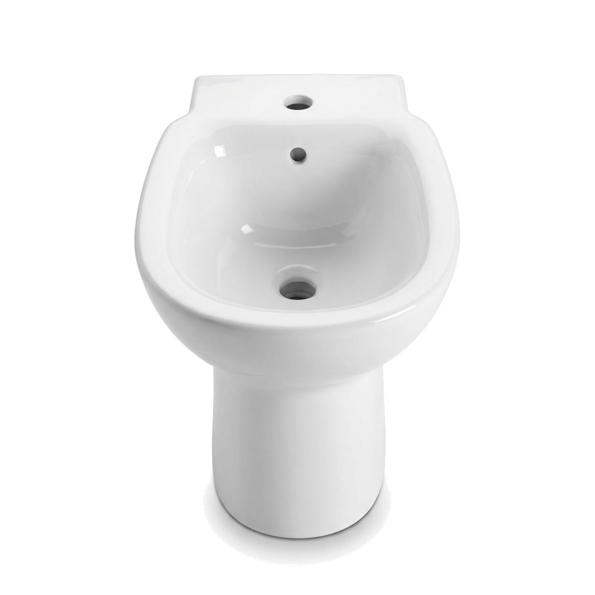 Bidet au sol Debba Rond Roca en céramique blanche
