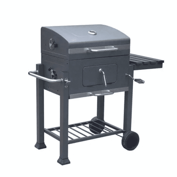 Barbecue au charbon de bois avec grille en fonte