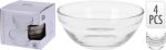 Set 4 Bols En Verre 10X4Cm