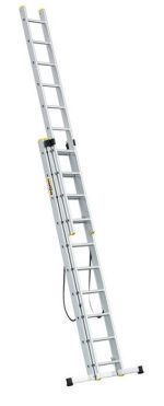 ECHELLE PROFESSIONNELLE EN ALUMINIUM 3 SECTIONS 10 ECHELONS - ECHELLE ET ÉCHAFAUDAGE ET ESCABEAU ET MARCHE PIED - Mr Bricolage : Outillage, Jardinage, Animalerie, Electricité