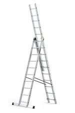 ECHELLE PROFESSIONNELLE EN ALUMINIUM 3 SECTIONS 10 ECHELONS - ECHELLE ET ÉCHAFAUDAGE ET ESCABEAU ET MARCHE PIED - Mr Bricolage : Outillage, Jardinage, Animalerie, Electricité