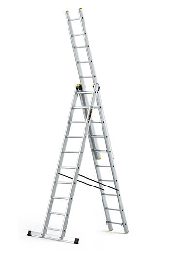 ECHELLE PROFESSIONNELLE EN ALUMINIUM 3 SECTIONS 10 ECHELONS - ECHELLE ET ÉCHAFAUDAGE ET ESCABEAU ET MARCHE PIED - Mr Bricolage : Outillage, Jardinage, Animalerie, Electricité