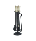 Serviteur de cheminée 5 accessoires 32 cm