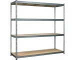ETAGERE METAL ROBUS 400 180X180X60 4 TABLETTES MDF GALVANISE - ETAGERE METALLIQUE - Mr Bricolage : Outillage, Jardinage, Animalerie, Electricité