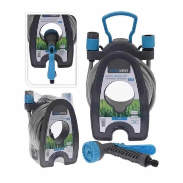 TUYAUX AVEC SET D’ARROSAGE PRO GARDEN DIMENSION 10M EN POLYPROPYLENE COULEUR GRIS / BLEU - TUYAUTERIE - Mr Bricolage : Outillage, Jardinage, Animalerie, Electricité