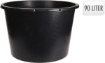 Seau 90L En Plastique Noir