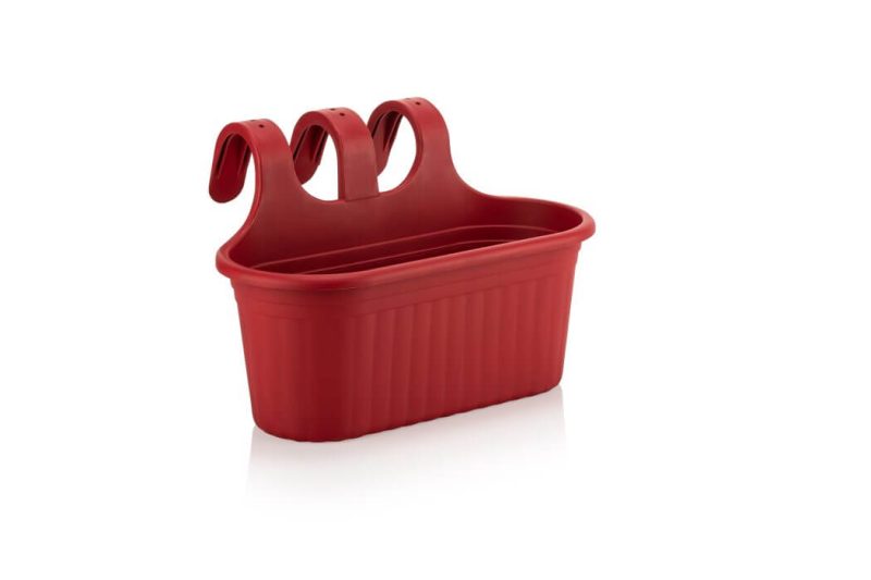 BALCONNIÈRE 6,5L EN PLASTIQUE ROUGE  POTS ET GALETS  Mr Bricolage : Outillage, Jardinage, Animalerie, Electricité