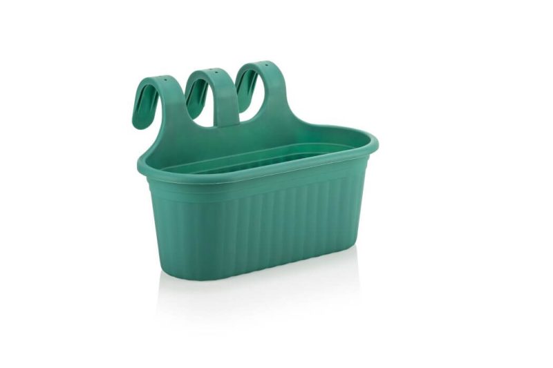 944997 BALCONNIÈRE 6,5L EN PLASTIQUE VERT POTS ET GALETS Mr Bricolage : Outillage, Jardinage, Animalerie, Electricité