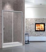 Paroi De Douche Porte Fixe + Porte Coulissante 5Mm 120 X 190 Cm