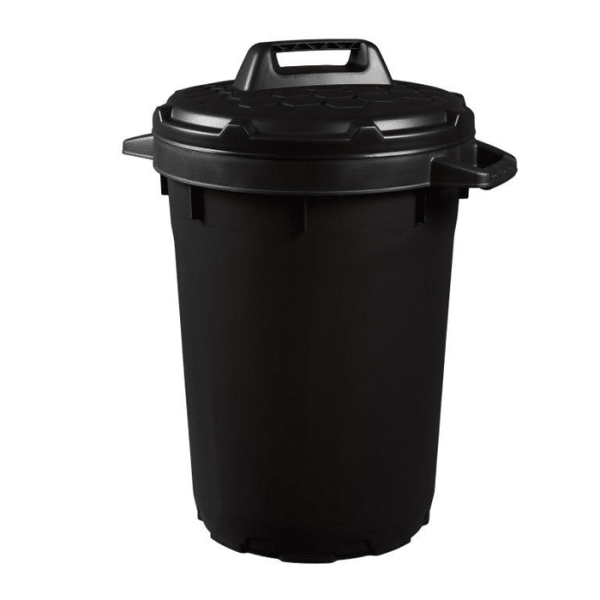 Poubelle En Polypropylene 90L Noir