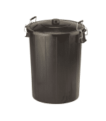 Poubelle Avec Leviers Metal 80L Noir