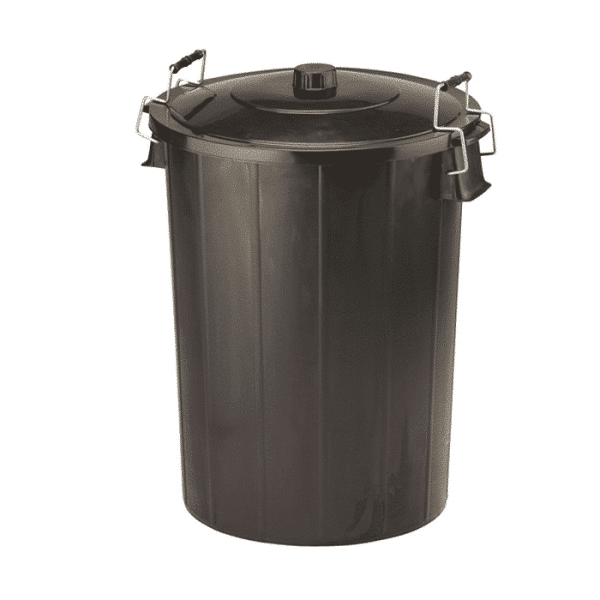 Poubelle Avec Leviers Metal 80L Noir
