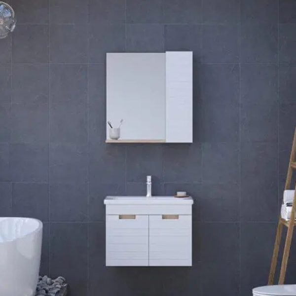 Meuble Salle De Bain Vega 65 Cm Blanc Mat