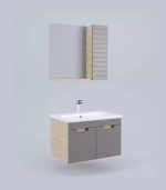 Meuble de salle de bains 65 cm café au lait mat vega