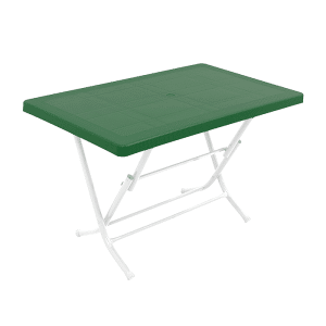 TABLE ECO 80X140CM PIEDS EN FER COULEUR VERT FONCÉ - TABLE PLIABLE ECO PIEDS EN FER - Mr Bricolage