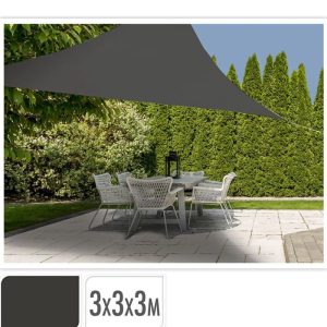 Voile D'Ombrage Triangle 300 X 300 X 300 Cm Gris Foncé