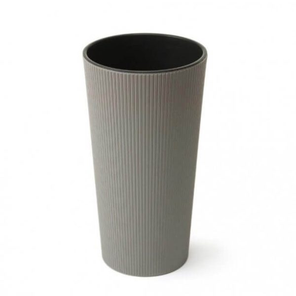 POT DE FLEURS LILA ECOLOGIQUE WOOD AVEC RAINURES VERTICALES DIAMETRE 30CM  POTS DE FLEURS  Mr Bricolage : Outillage, Jardinage, Animalerie, Electricité