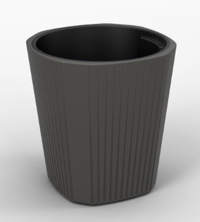 Pot De Fleurs Muza Diametre 39Cm Couleur Anthracite - Mr.Bricolage Maroc