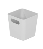 Bac De Rangement Carre En Polypropylène 10X10X10Cm Gris Froid