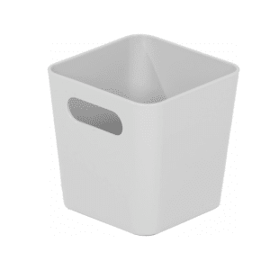 Bac De Rangement Carre En Polypropylène 10X10X10Cm Gris Froid
