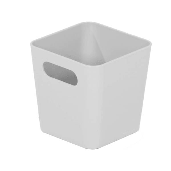 Bac De Rangement Carre En Polypropylène 10X10X10Cm Gris Froid