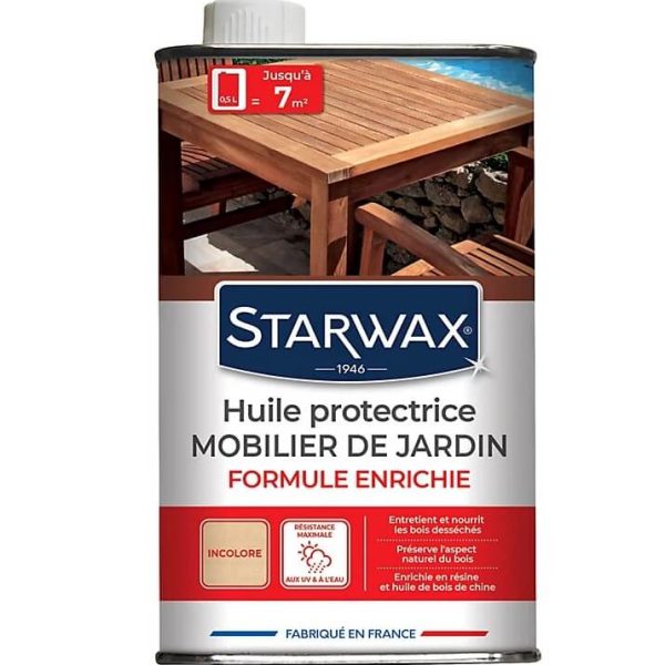 Huile protectrice pour mobilier de jardin