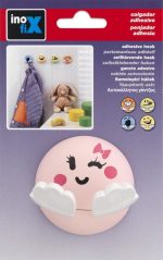 Porte Manteau Adhésif Infantile Rose – Image 2