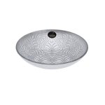 Bol en cristal argent