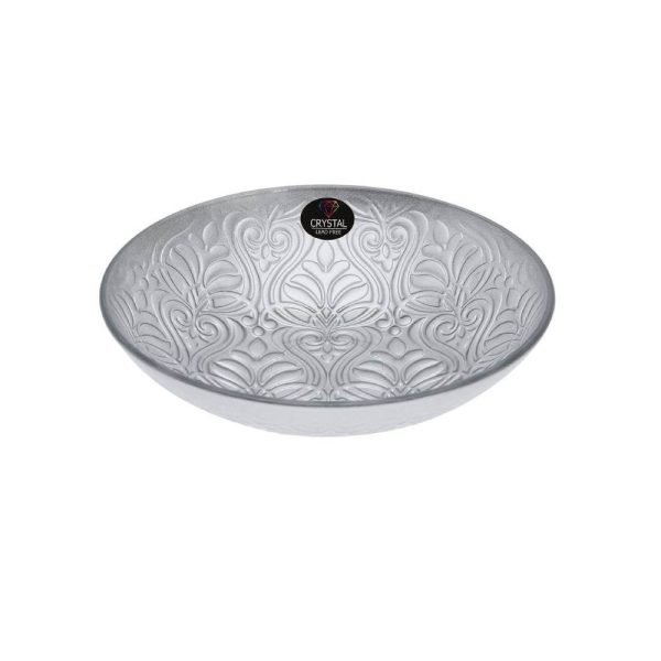 Bol en cristal argent