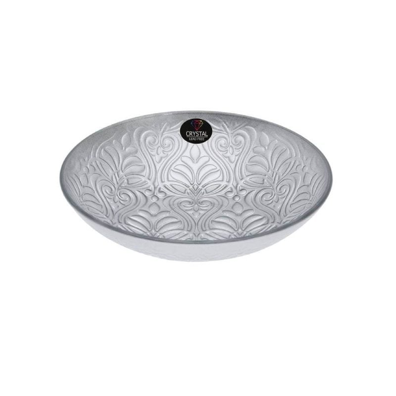 Bol en cristal argent