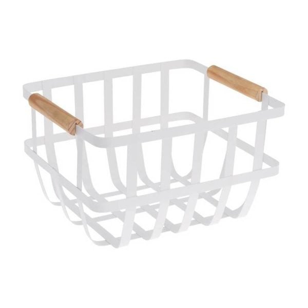 Panier Metal 27X22X16Cm Blanc
