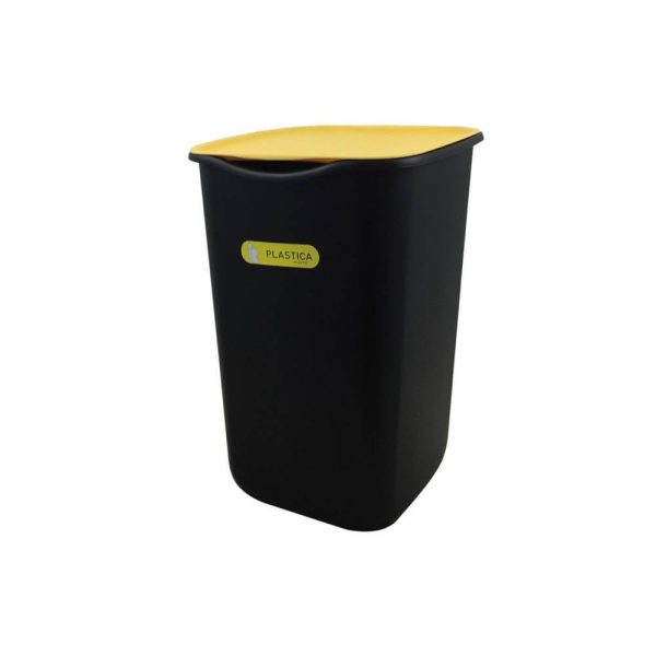 Poubelle Recyclage Plastic 50 L Nr/Jau 37X36X53.02