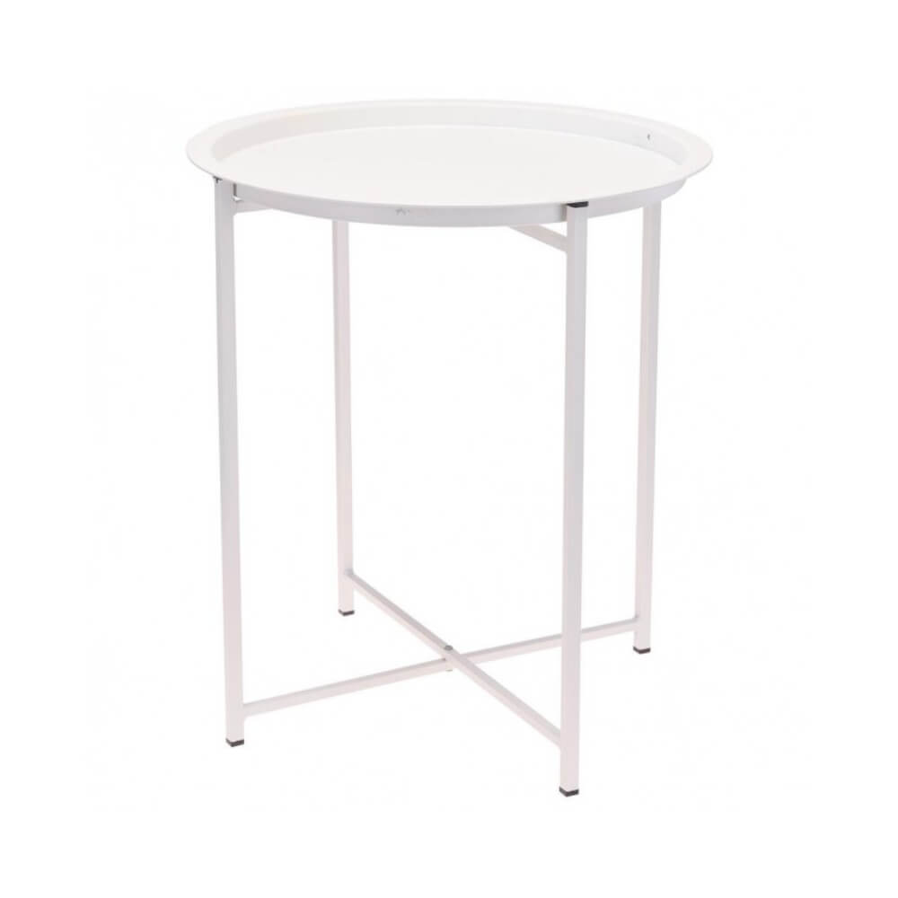 Table de jardin pliable 121 x 61 x 74cm en blanc cassé - Mr