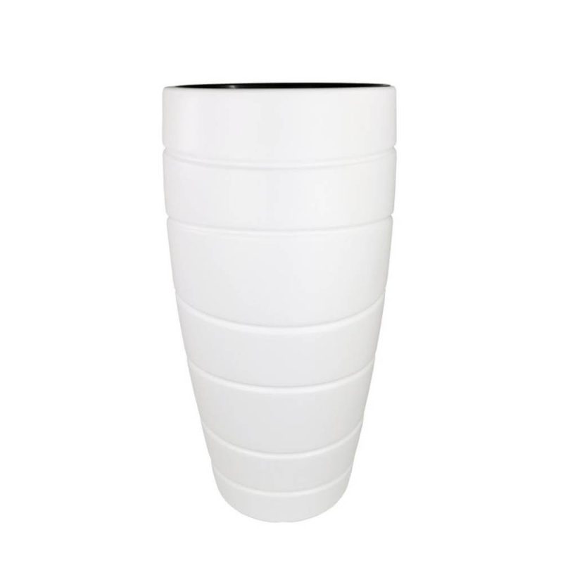 Pot De Fleurs Passa Haut Blanc – Image 2