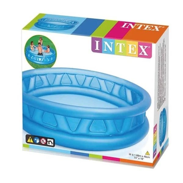 Piscine gonflable rond 666l 188x46cm Bleu