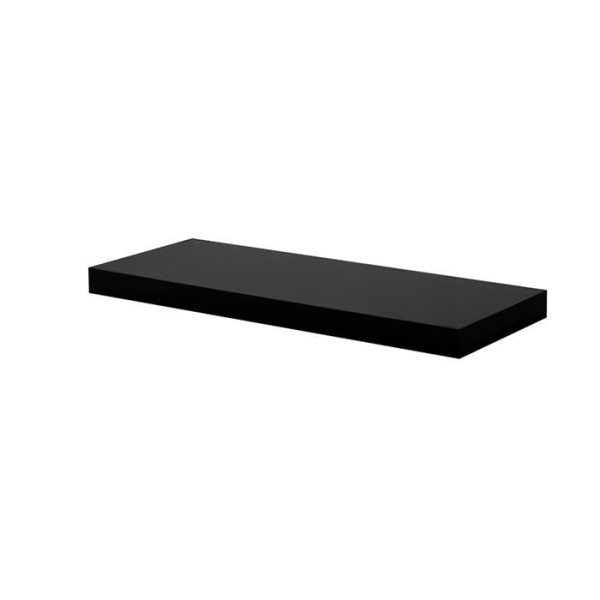 Etagère Murale Noir Brillant 90X23,5Cm
