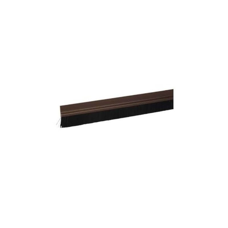 945740.jpg Bas de porte adhésif en PVC avec brosse marron 1M – Image 1