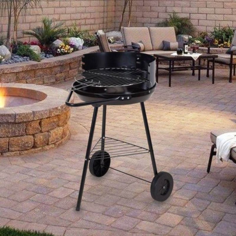 BARBECUE NOIR, D51.5X45XH70CM  BARBECUE ET PLANCHA ET CUISINE D’EXTERIEUR  Mr Bricolage : Outillage, Jardinage, Animalerie, Electricité