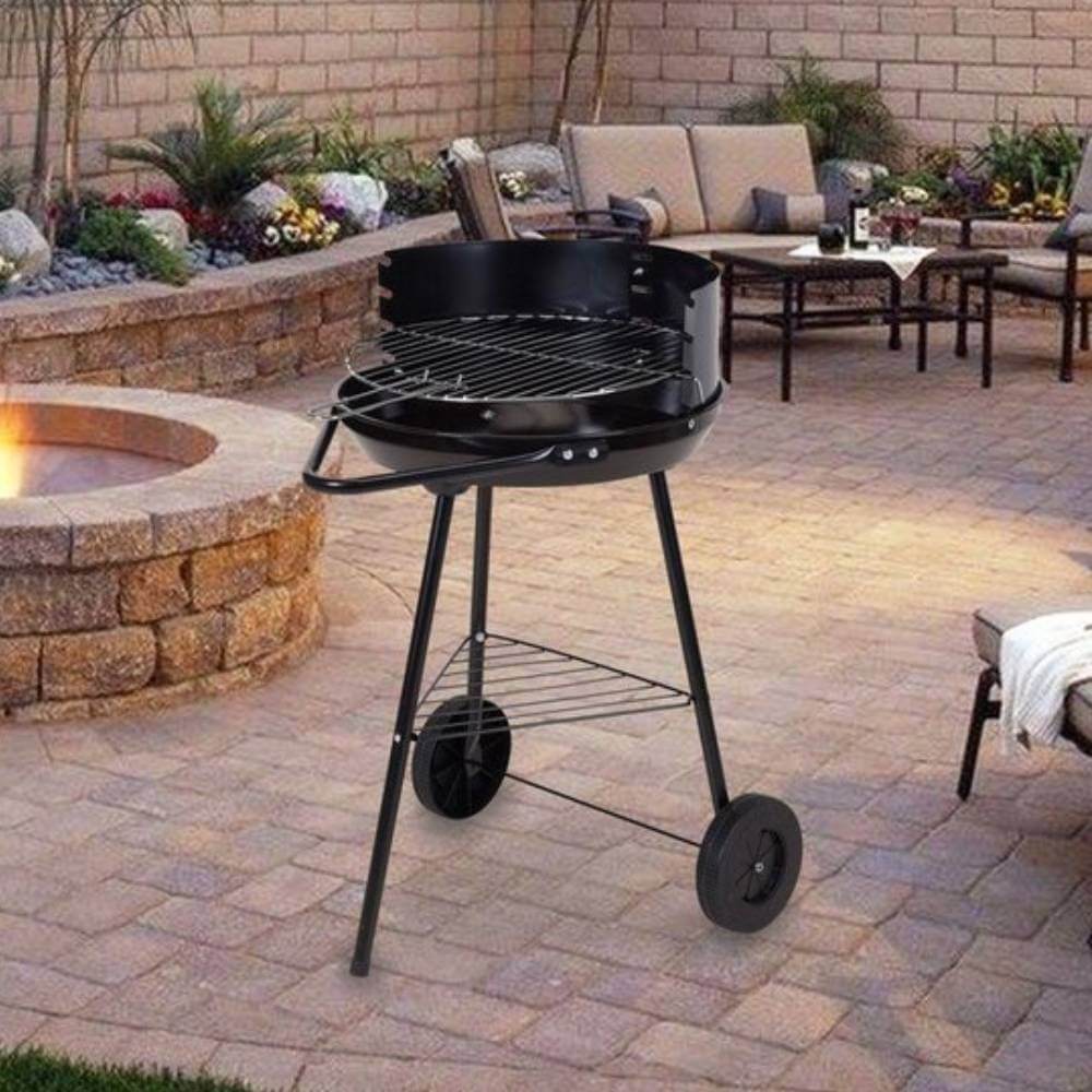 BARBECUE NOIR, D51.5X45XH70CM - BARBECUE ET PLANCHA ET CUISINE D’EXTERIEUR - Mr Bricolage : Outillage, Jardinage, Animalerie, Electricité