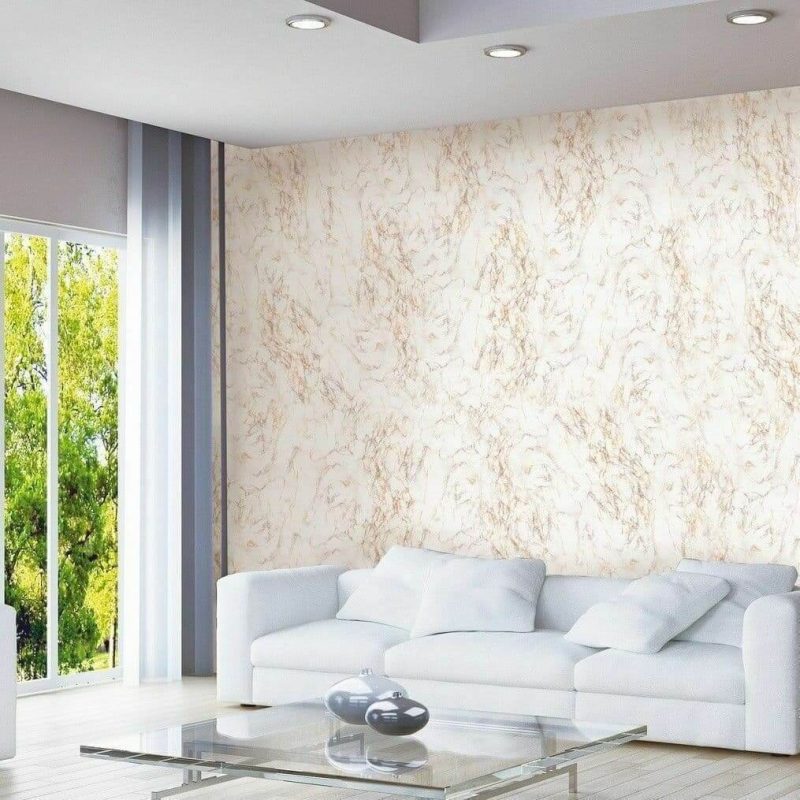 Adhesif effet marbre blanc au metre lineaire / largeur 45cm – Image 2